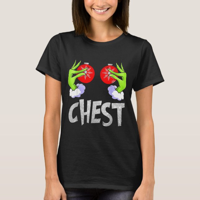 Camiseta Chest Nuts Matching Chestnuts Christmas Snow Coupl (Frente)