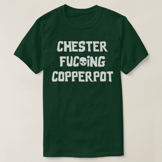 Camiseta Chester Copperpot White Letters Go0nies (Frente do Design)