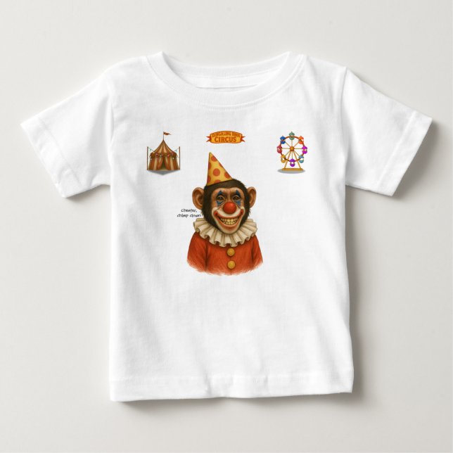 Camiseta Chester o palhaço chimpanzé (Frente)