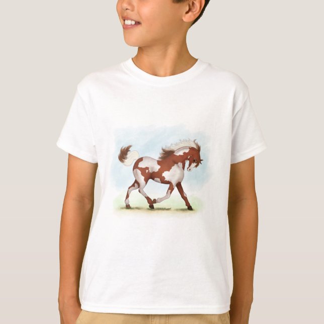 Camiseta Chestnut Overo Skewbald Horse (Frente)