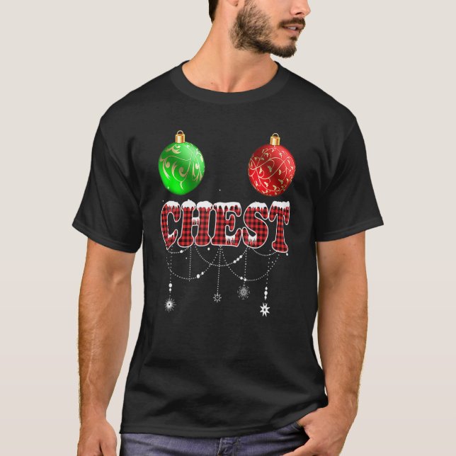 Camiseta Chestnuts Christmas  Matching Couples Chest (Frente)