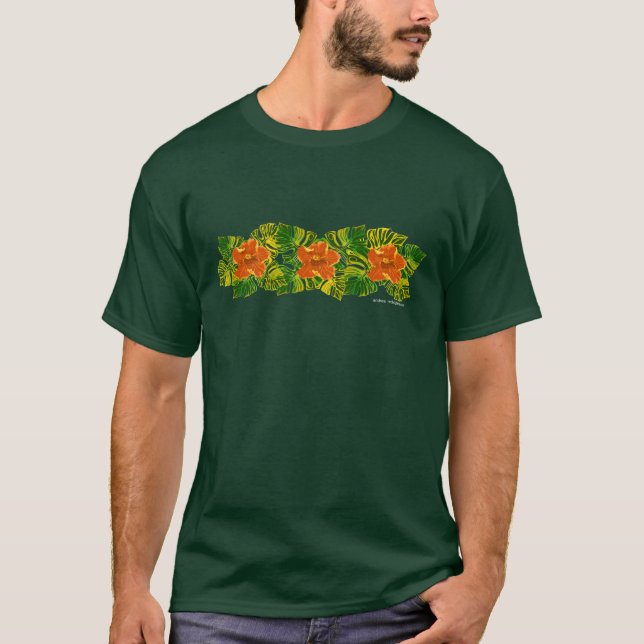 Camiseta Cheststripe floral (Frente)