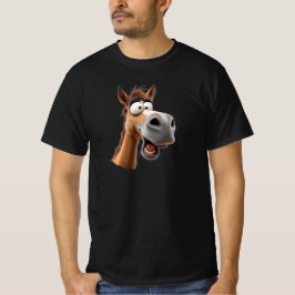 Camiseta Cheval cartoon complètement déjanté.