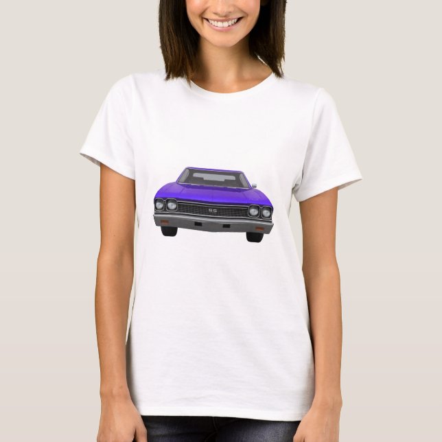 Camiseta Chevelle 1968 SS: Revestimento roxo (Frente)