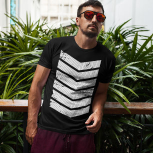 Camiseta Chevron minimalista Na moda Verão
