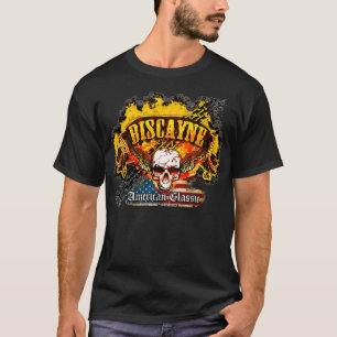Camiseta Chevy Biscayne - crânio da bandeira da