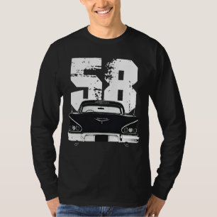 Camiseta Chevy Impala Back View de 1958 com Silhouette de A