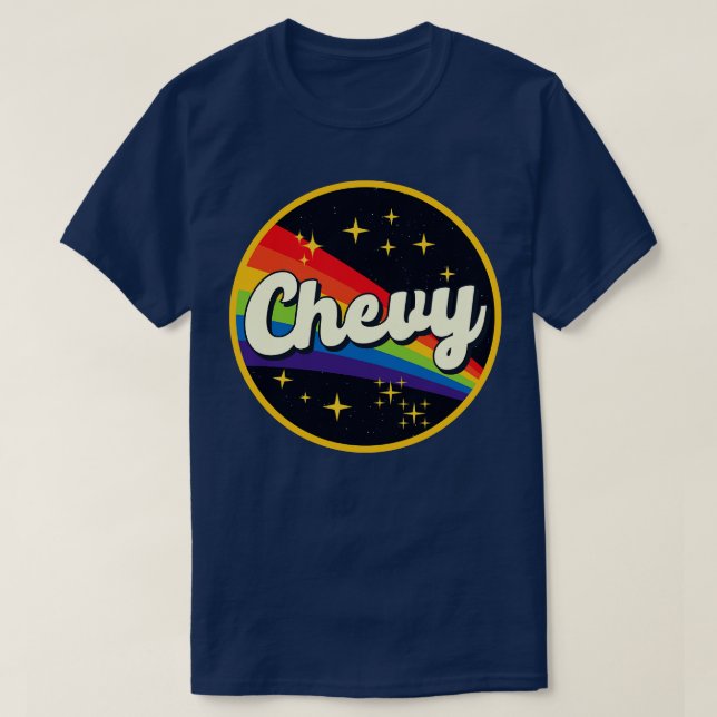 Camiseta Chevy Rainbow No Space Vintage Style (Frente do Design)