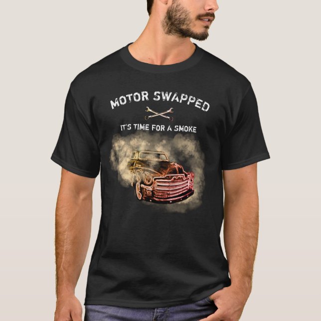 Camiseta Chevy Truck Restoration Motor Swap Smoke Funny (Frente)