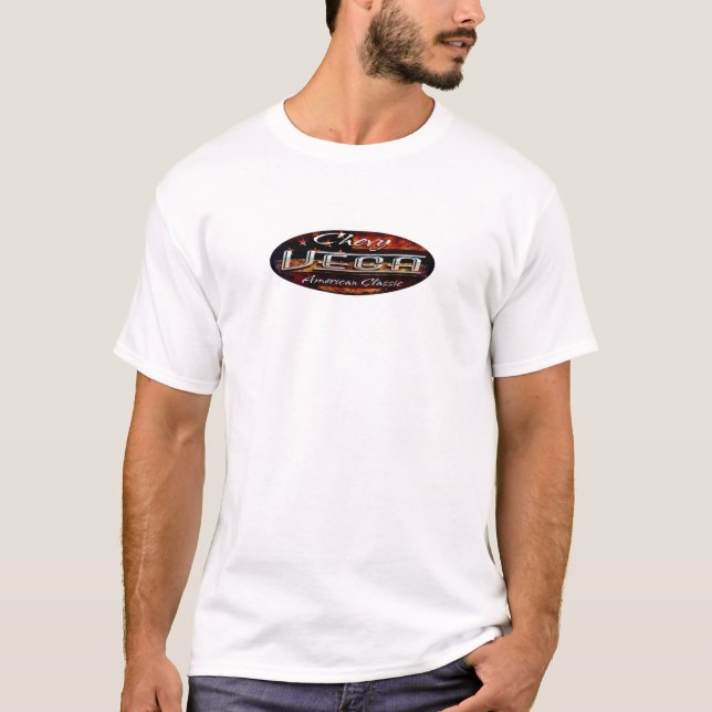 Camiseta Chevy Vega - clássico americano do emblema oval da (Frente)