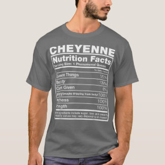Camiseta Cheyenne Nutrition Fatos Cheyenne Nome Aniversário