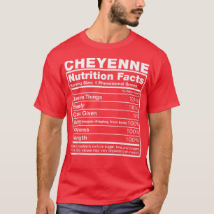 Camiseta Cheyenne Nutrition Fatos Cheyenne Nome Aniversário