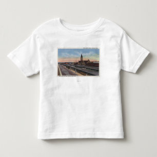 Camiseta Cheyenne, WY - estação de estrada de ferro