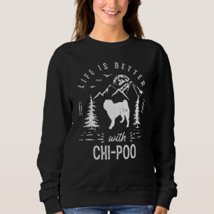 Camiseta Chi Poo Life Melhor Mãe Pai Cão