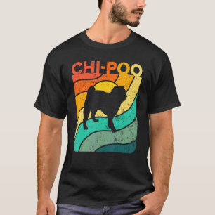 Camiseta Chi Poo Pôr do Sol Vintage Mamãe Papai