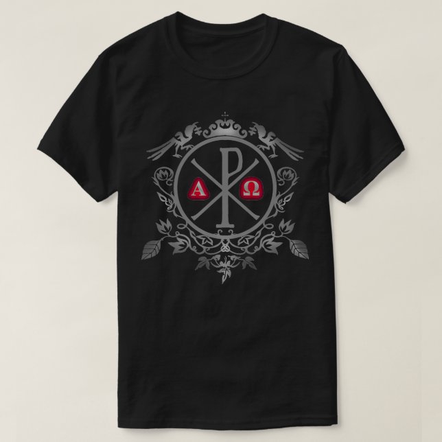 Camiseta Chi Rho Alpha e Omega  (Frente do Design)