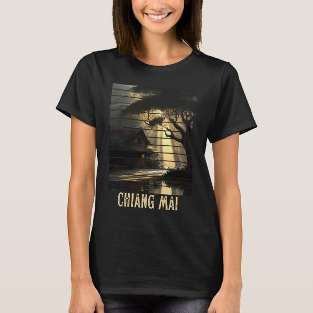 Camiseta Chiang Mai Tailândia Mochilão e Nômade Digital  (Frente)