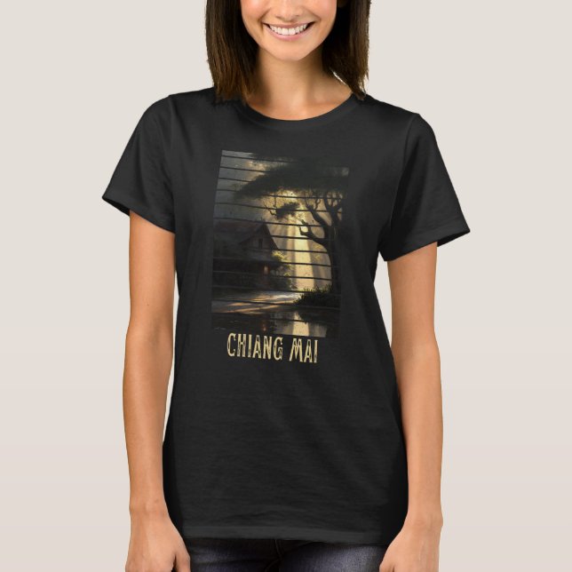 Camiseta Chiang Mai Thailand Backpacking and Digital Nomad (Frente)