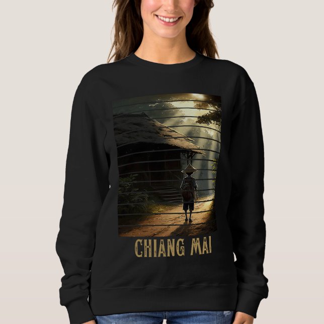 Camiseta Chiang Mai Thailand, Backpacking and Digital Nomad (Frente)