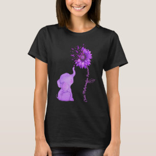 Camiseta Chiari Malformation Sensibilizar Girassol Roxo Ele