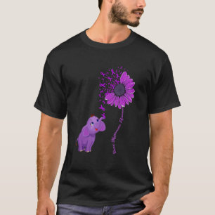Camiseta Chiari Malformation Sensibilizar Girassol Roxo Ele