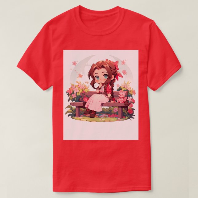 Camiseta chibi aerith (Frente do Design)