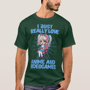 Camiseta Chibi Anime Rapariga Jogando Ao Lover Videogames O