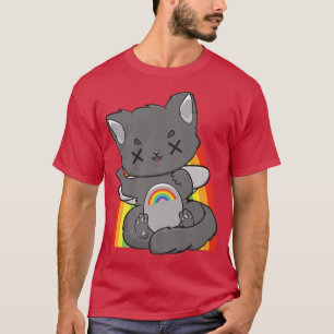 Camiseta Chibi Cat Fairy Kei Yume Kawaii Anime Feline Haraj