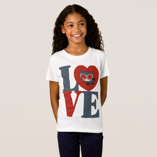 Camiseta Chibi CatWomen LOVE (Frente Completa)