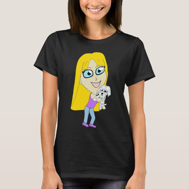 Camiseta Chibi com um filhote (Frente)