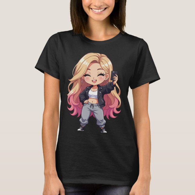 Camiseta Chibi Cutie — um design alegre, divertido e emocio (Frente)