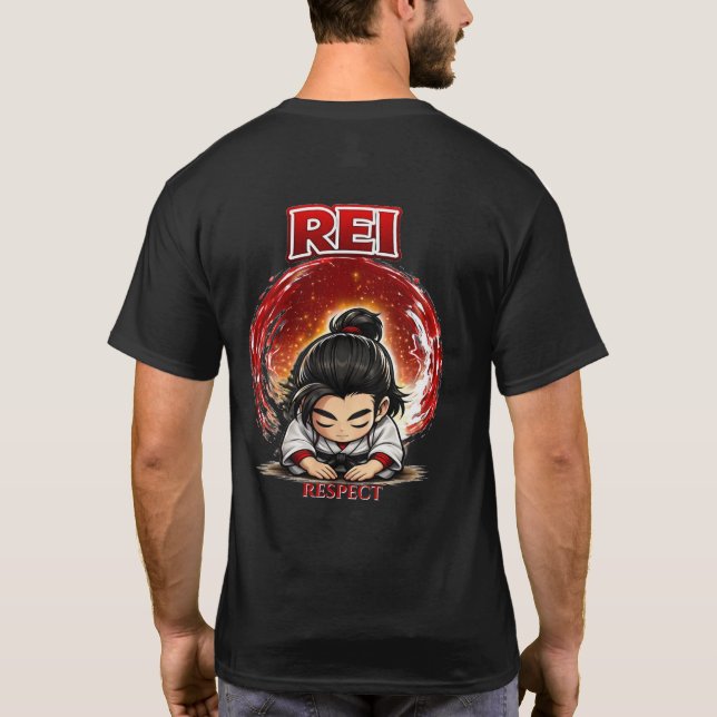 Camiseta Chibi Dojo Rei Respeito (Verso)