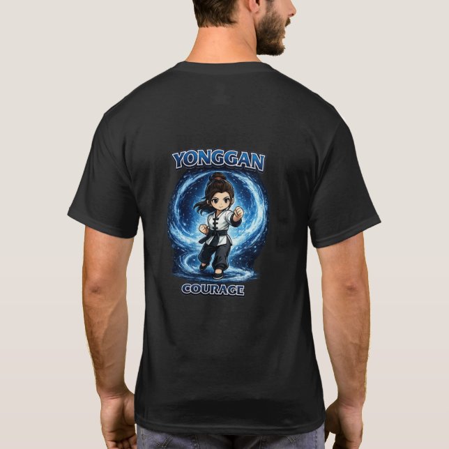 Camiseta Chibi Dojo Yonggan Coragem (Verso)