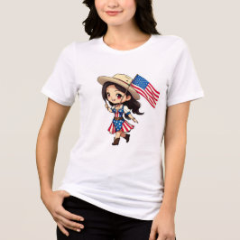 Camiseta chibi Estampado divertido Moda casual Art