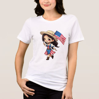 Camiseta chibi Estampado divertido Moda casual Art