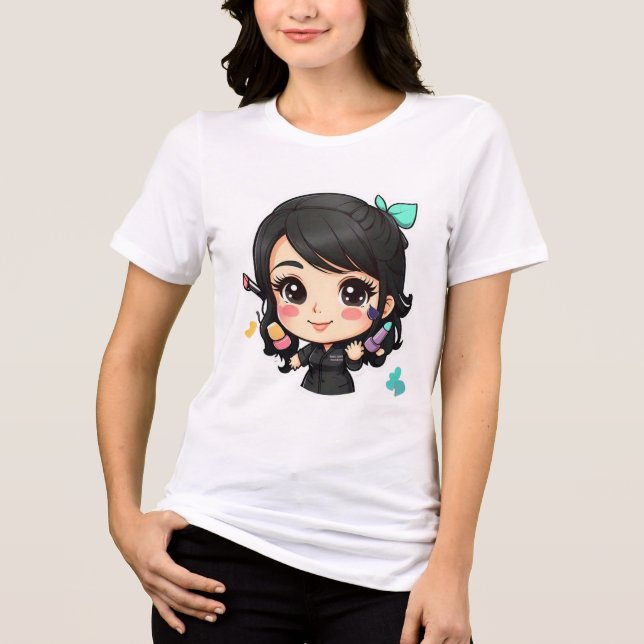 Camiseta chibi Estampado divertido Moda casual Art (Frente)