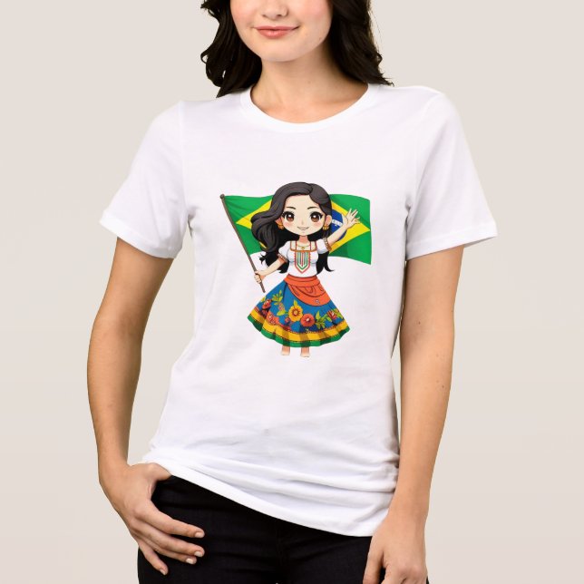 Camiseta chibi Estampado divertido Moda casual Art (Frente)