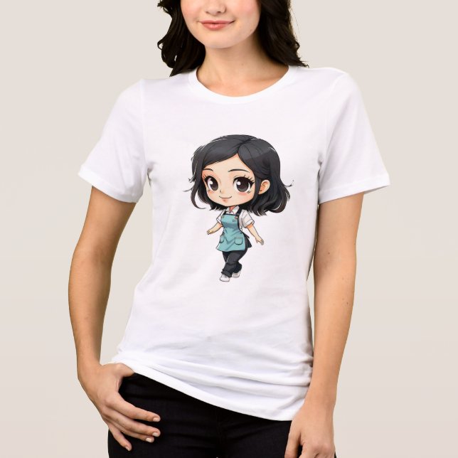 Camiseta chibi Estampado divertido Moda casual Art (Frente)