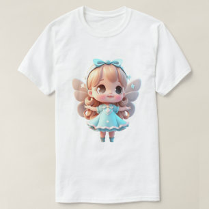 Camiseta Chibi Fairy Blusa Gráfica de Estilo Anime