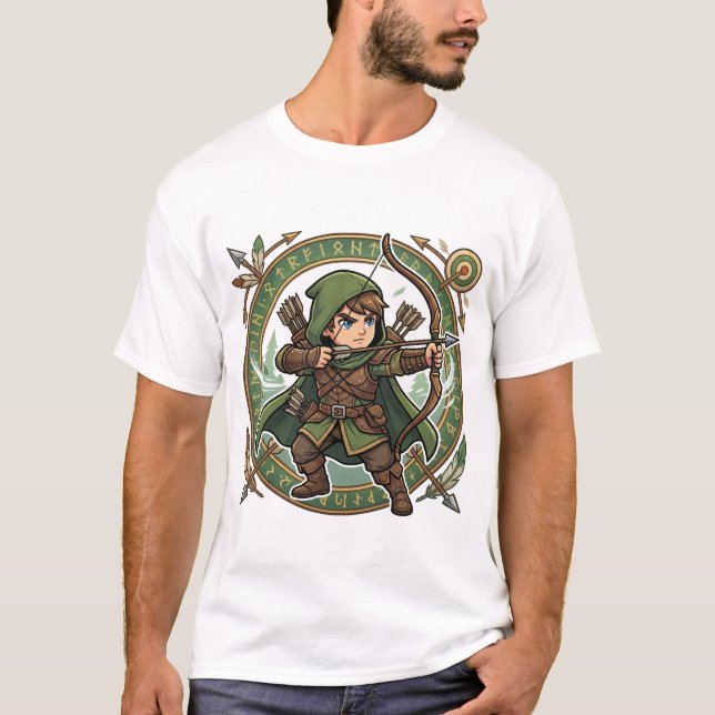 Camiseta Chibi Forest Archer Way of the Archer Kanji (Frente)