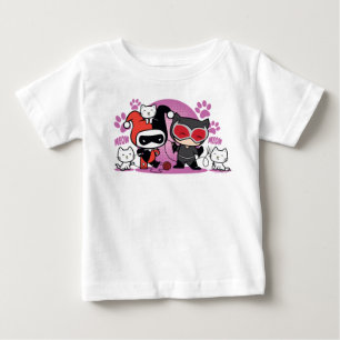 Camiseta Chibi Harley Quinn e Chibi - Mulher Gato
