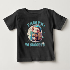 Camiseta Chibi Kawaii Sloth Name Ano escolar nas costas