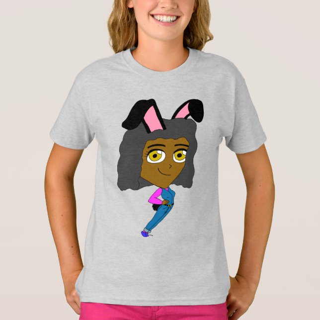 Camiseta chibi menina coelha   (Frente)