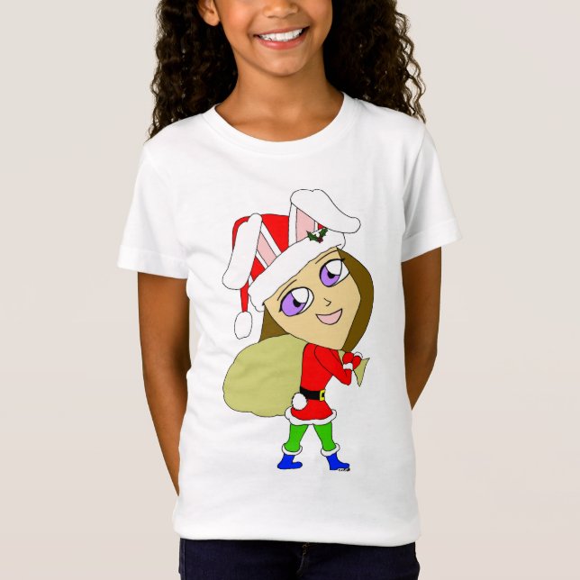 Camiseta chibi menina coelho     (Frente)