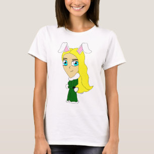 Camiseta chibi menina coelho   