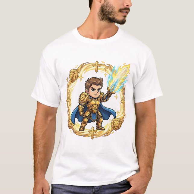 Camiseta Chibi Paladin Holy Knight Way of the Saint  (Frente)