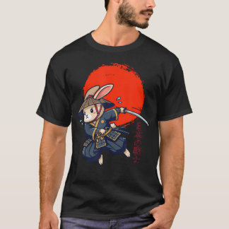 Camiseta Chibi Samurai Rabbit Katana Japanese