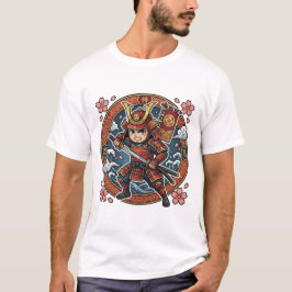 Camiseta Chibi Samurai Warrior Way of the Samurai Kanji