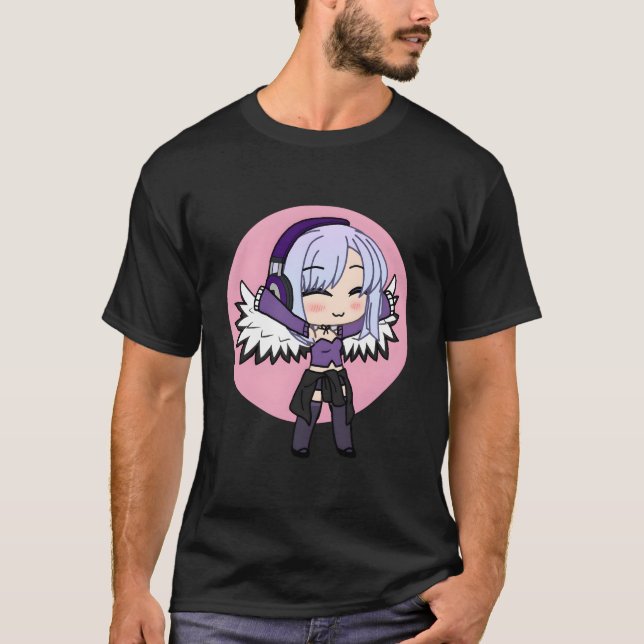 Camiseta Chibi Style Kawaii Anime With Wings (Frente)