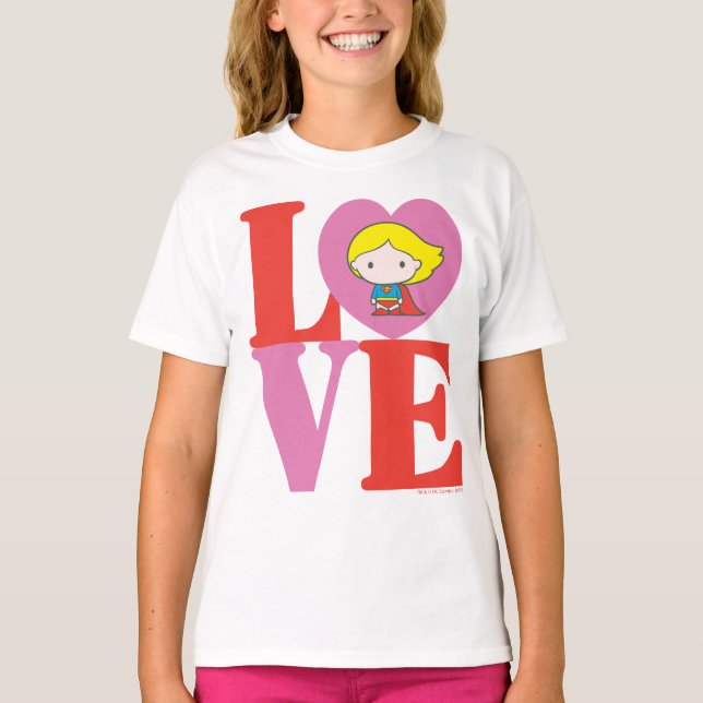 Camiseta Chibi Supergirl LOVE (Frente)